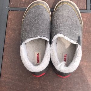 Sorel fleece sneaker slip ons